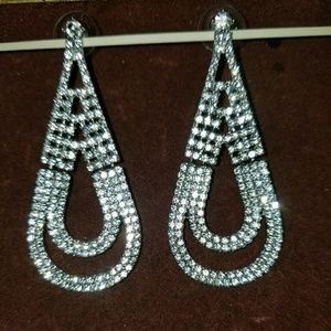 Rhinestone Teardrop Earrings